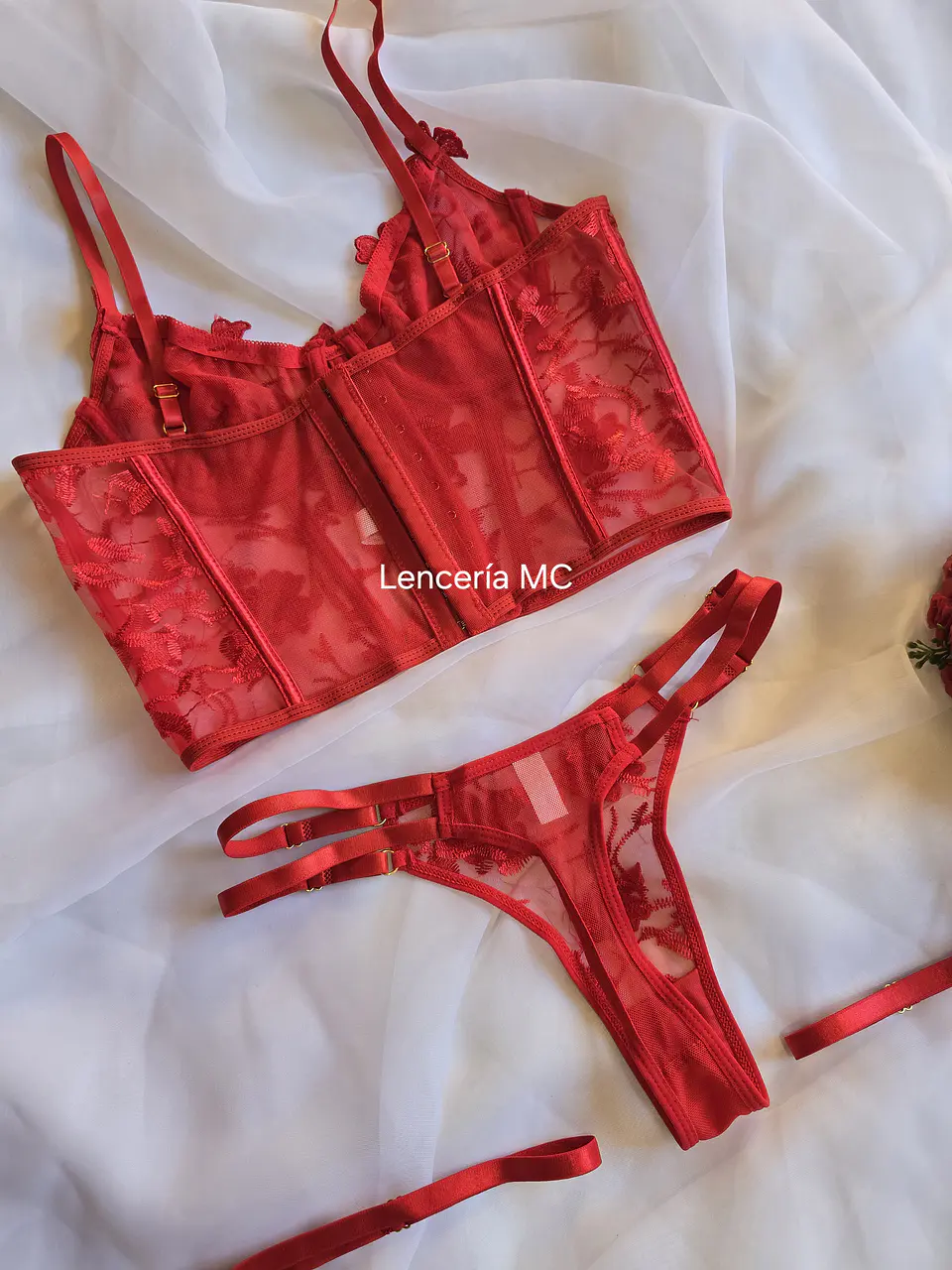 Conjunto Flores Bordadas 4