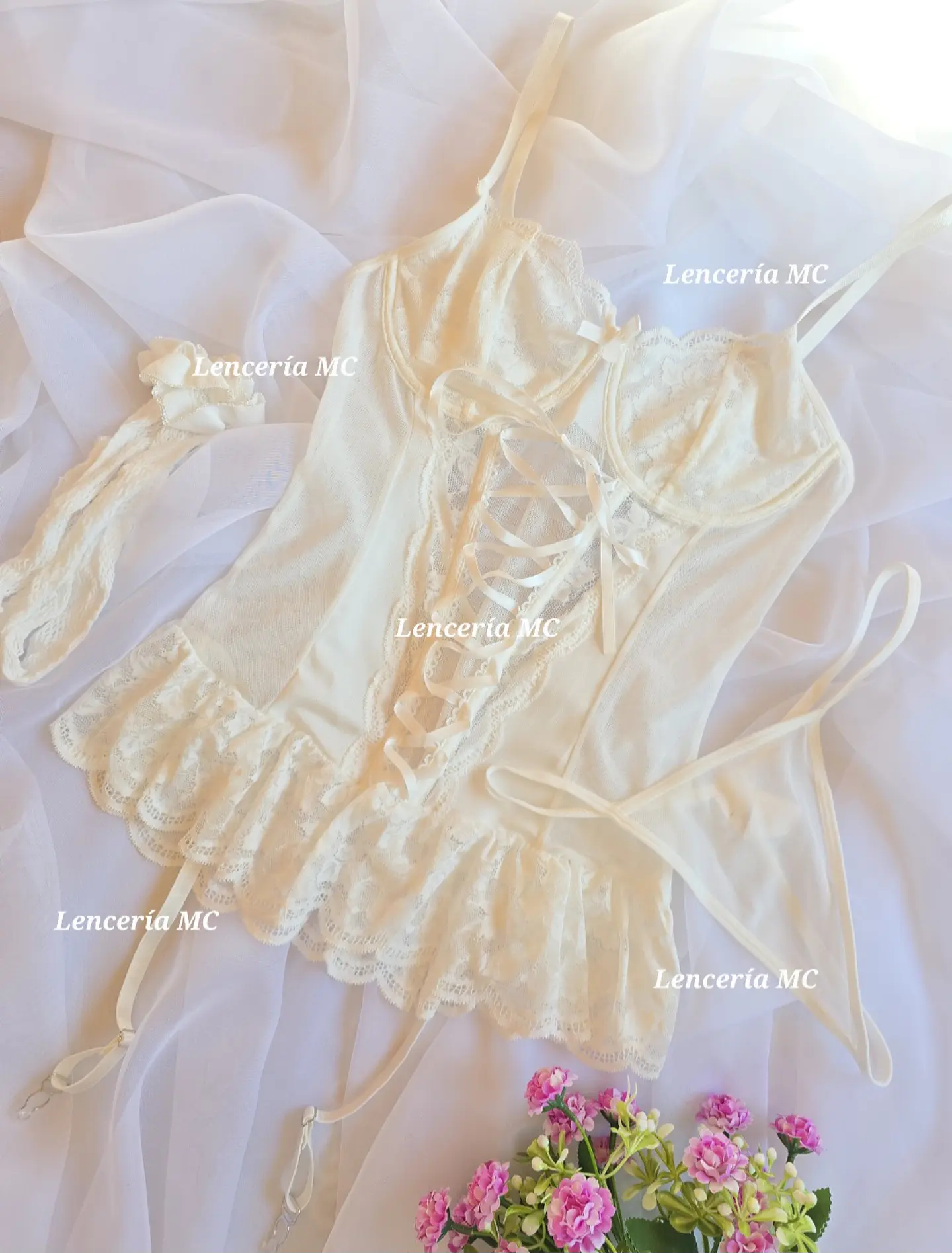 Conjunto Bustier Encaje 7