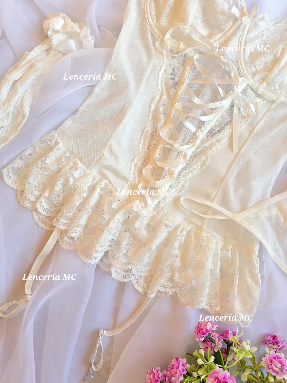 Conjunto Bustier Encaje 9