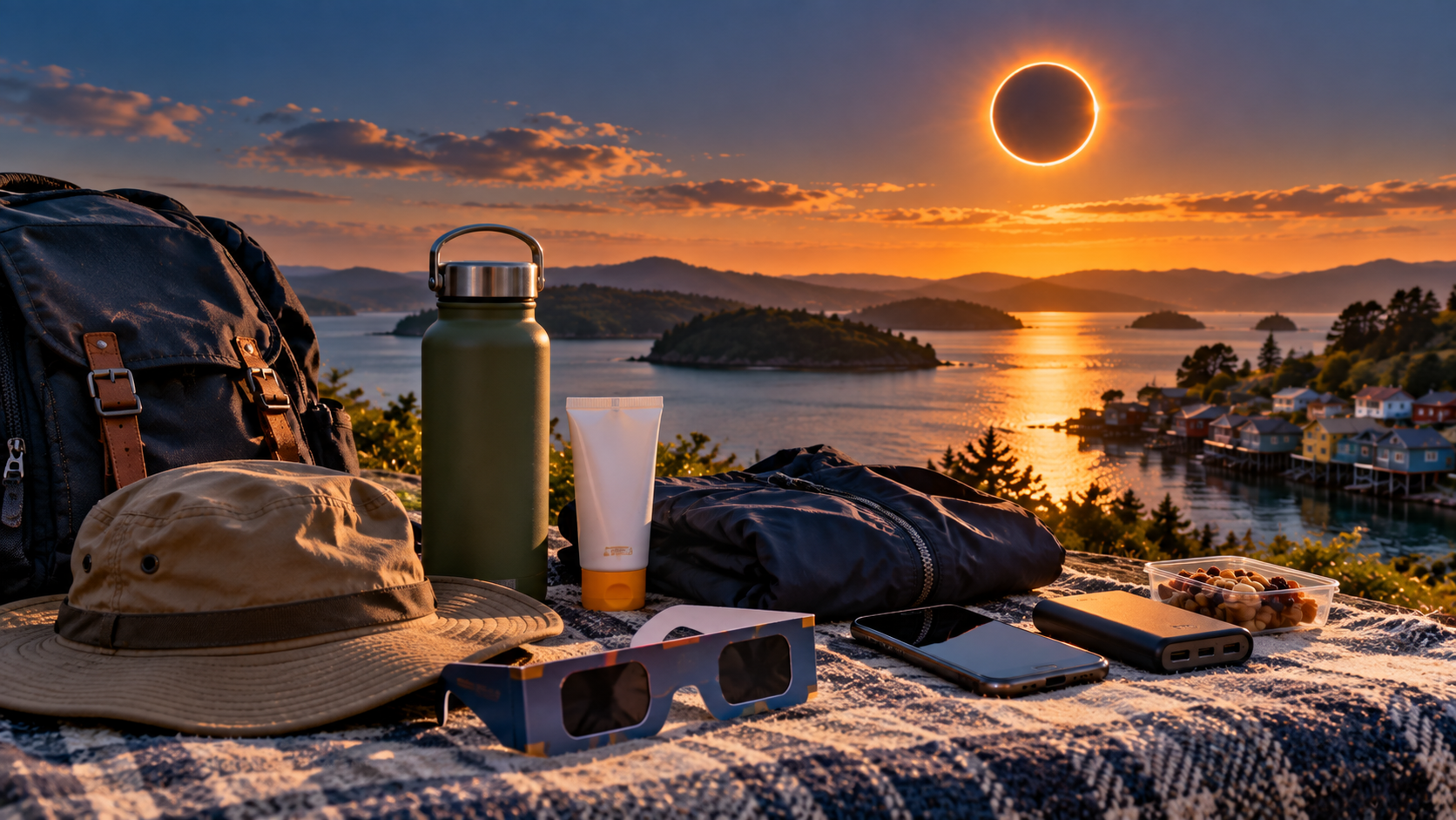 Qué llevar para ver el Eclipse Solar 2027: checklist para disfrutarlo en Chiloé