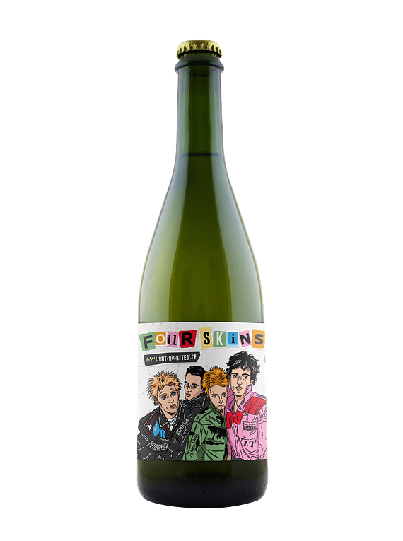 PROMO VERANO 10% DESCUENTO FUNNY SERIE FOUR SKINS MARSANNE -ROUSSANNE-VIOGNIER-SEMILLON 2021 - Pack x6