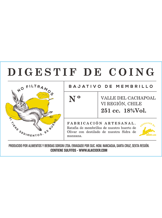 Digestif de coing  500 ml pack de 6