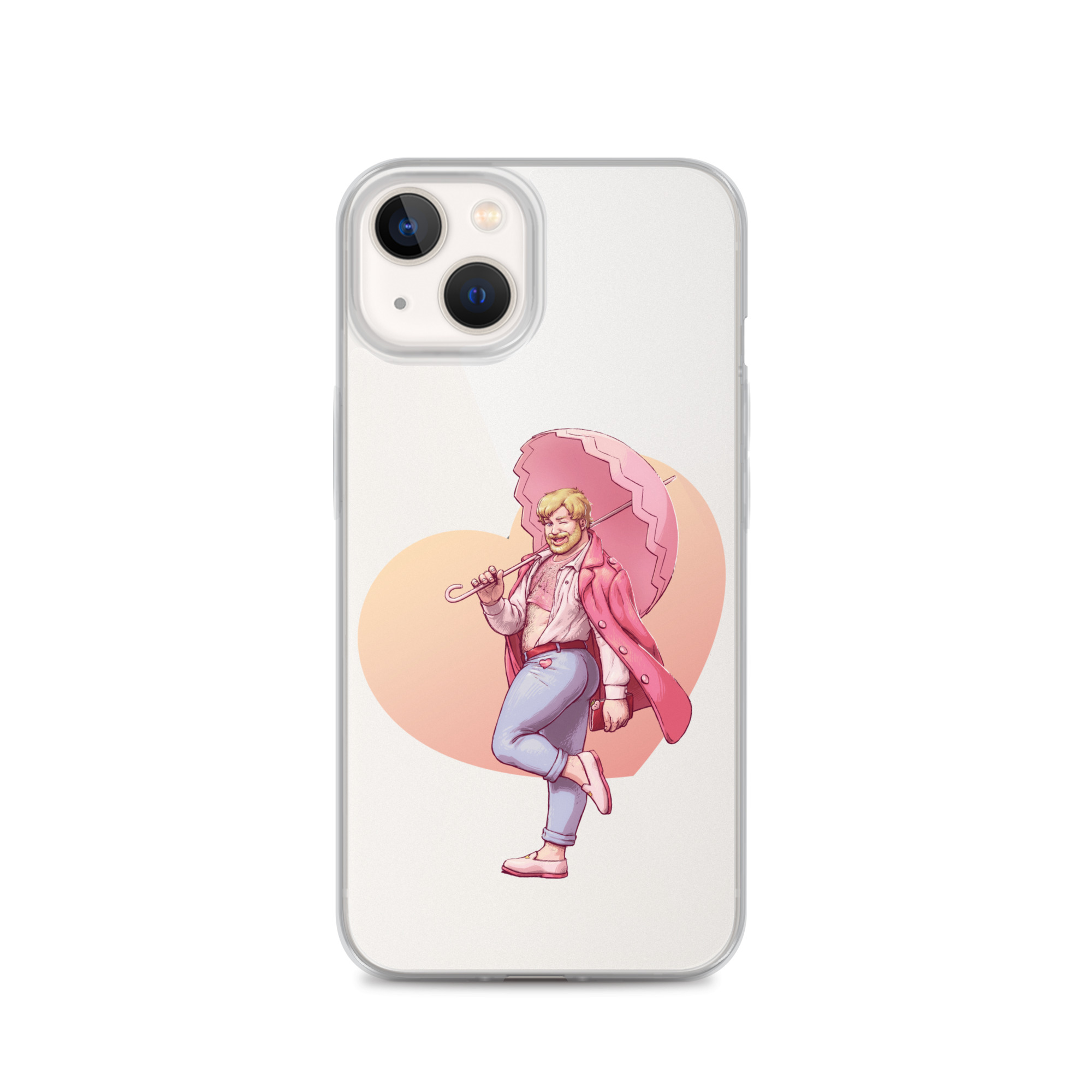 Peach Clear Case for iPhone 13
