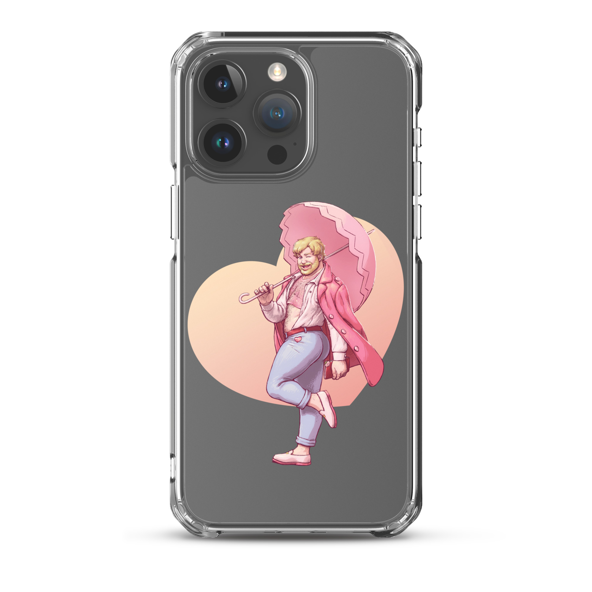 Peach Clear Case for iPhone 8