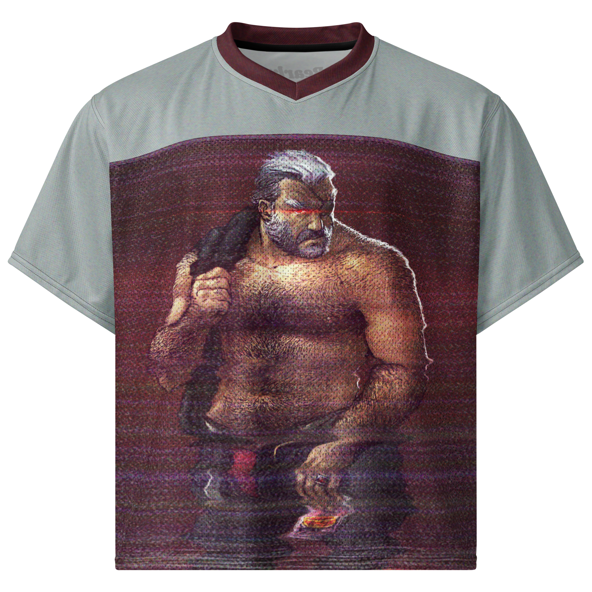 Wolf All Over Boxy Football Jersey 1