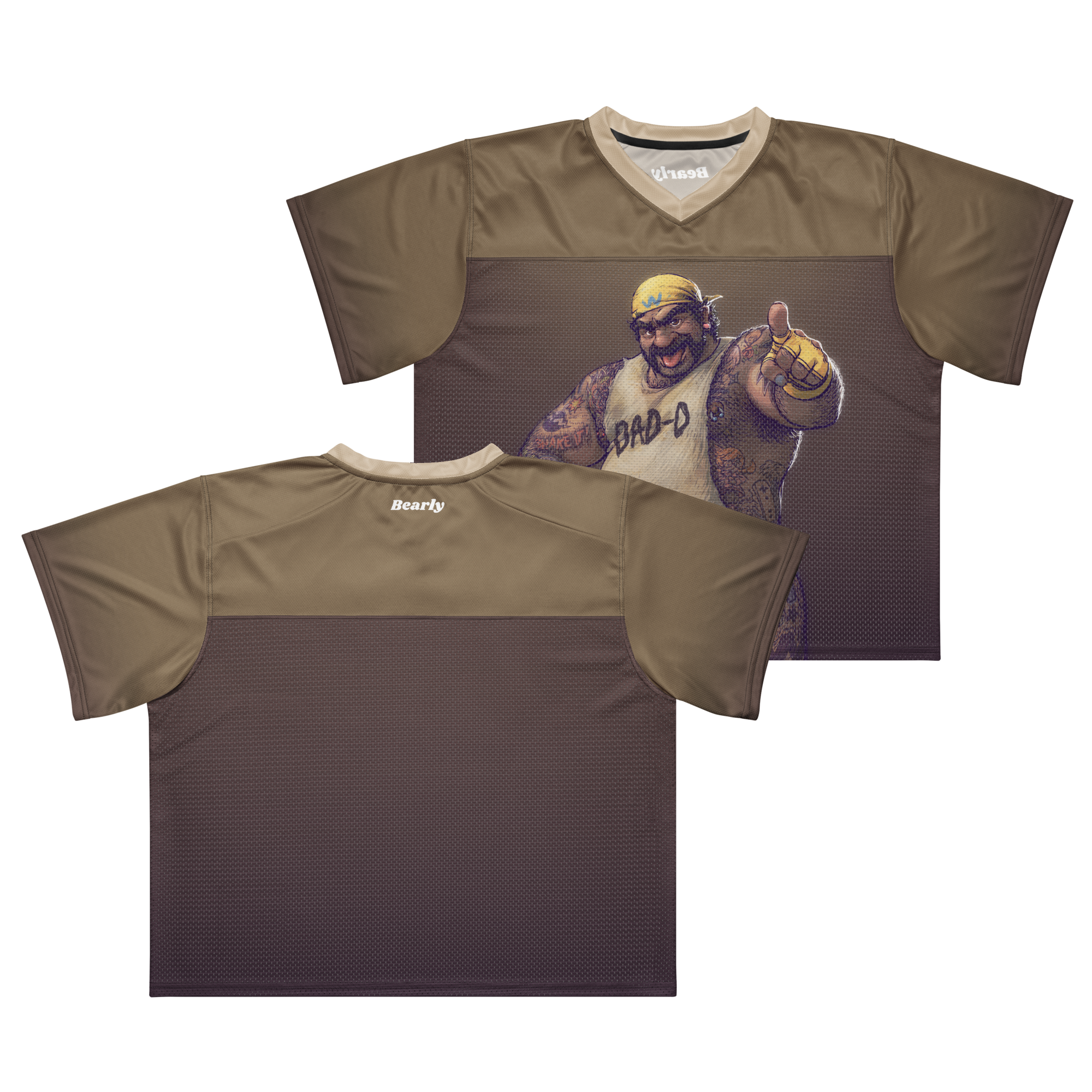 Wario All Over Boxy Football Jersey 4