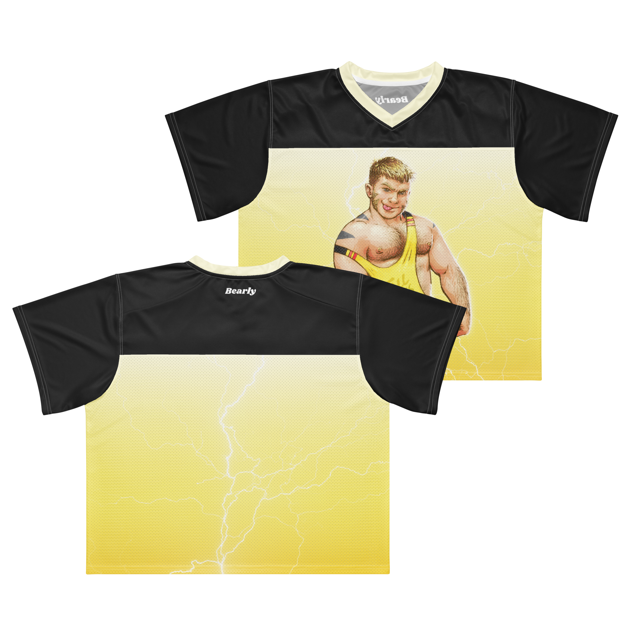 Pikachu All Over Boxy Football Jersey 4