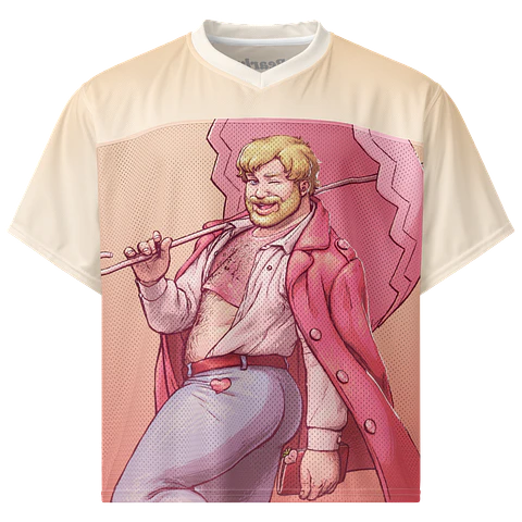 Peach All Over Boxy Football Jersey