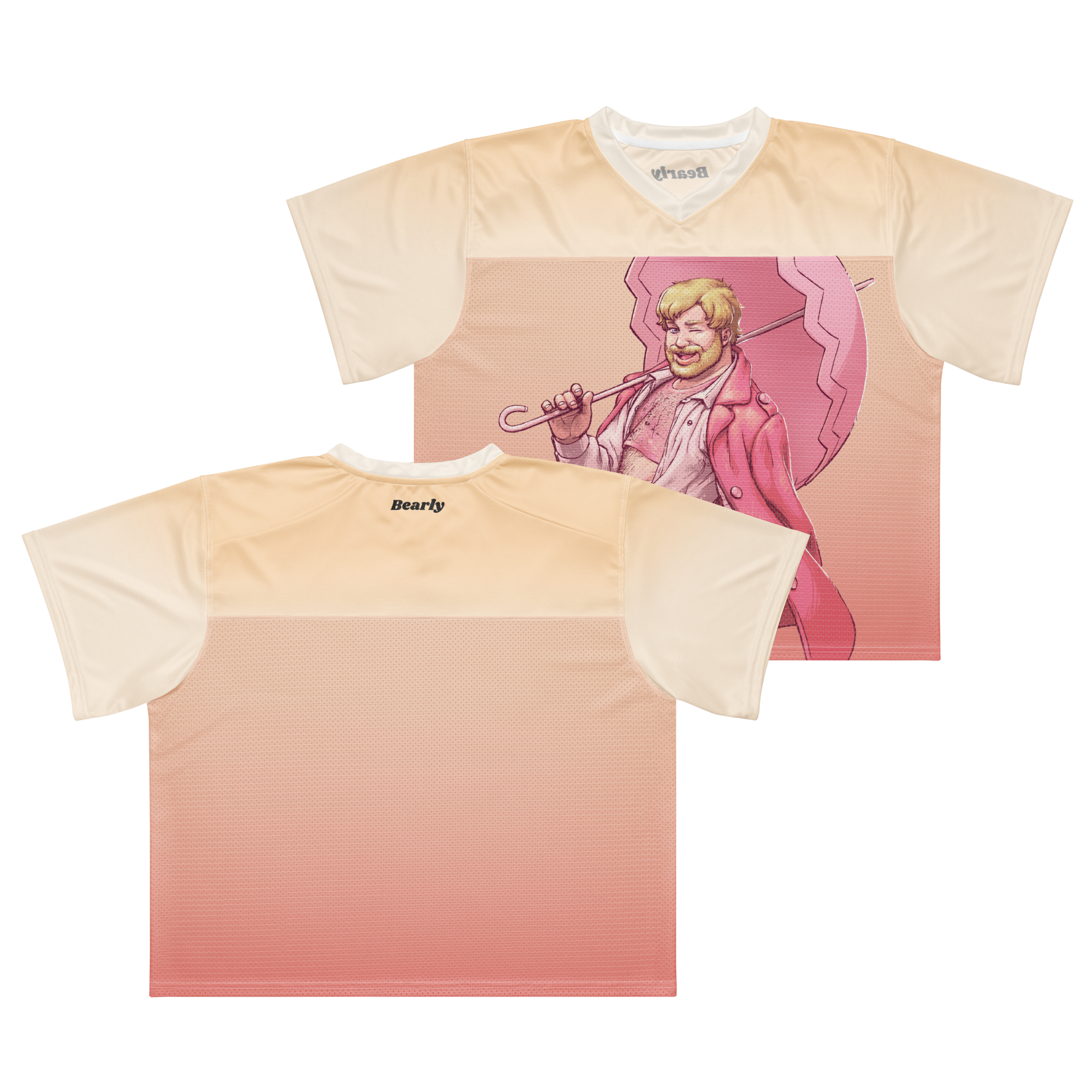 Peach All Over Boxy Football Jersey 4