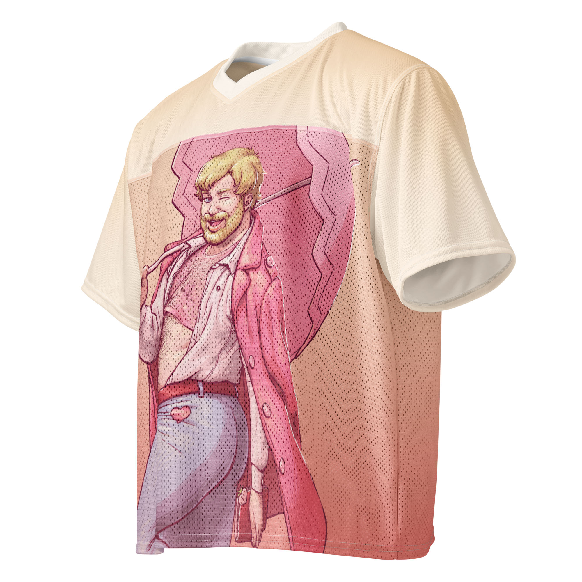 Peach All Over Boxy Football Jersey 2