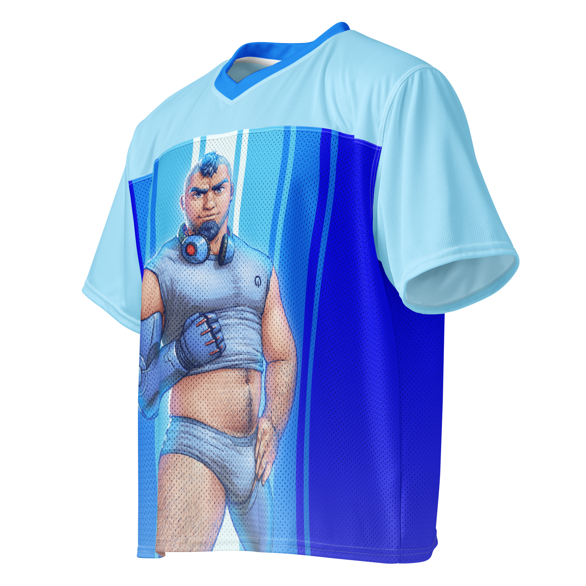 Mega Man All Over Boxy Football Jersey 2