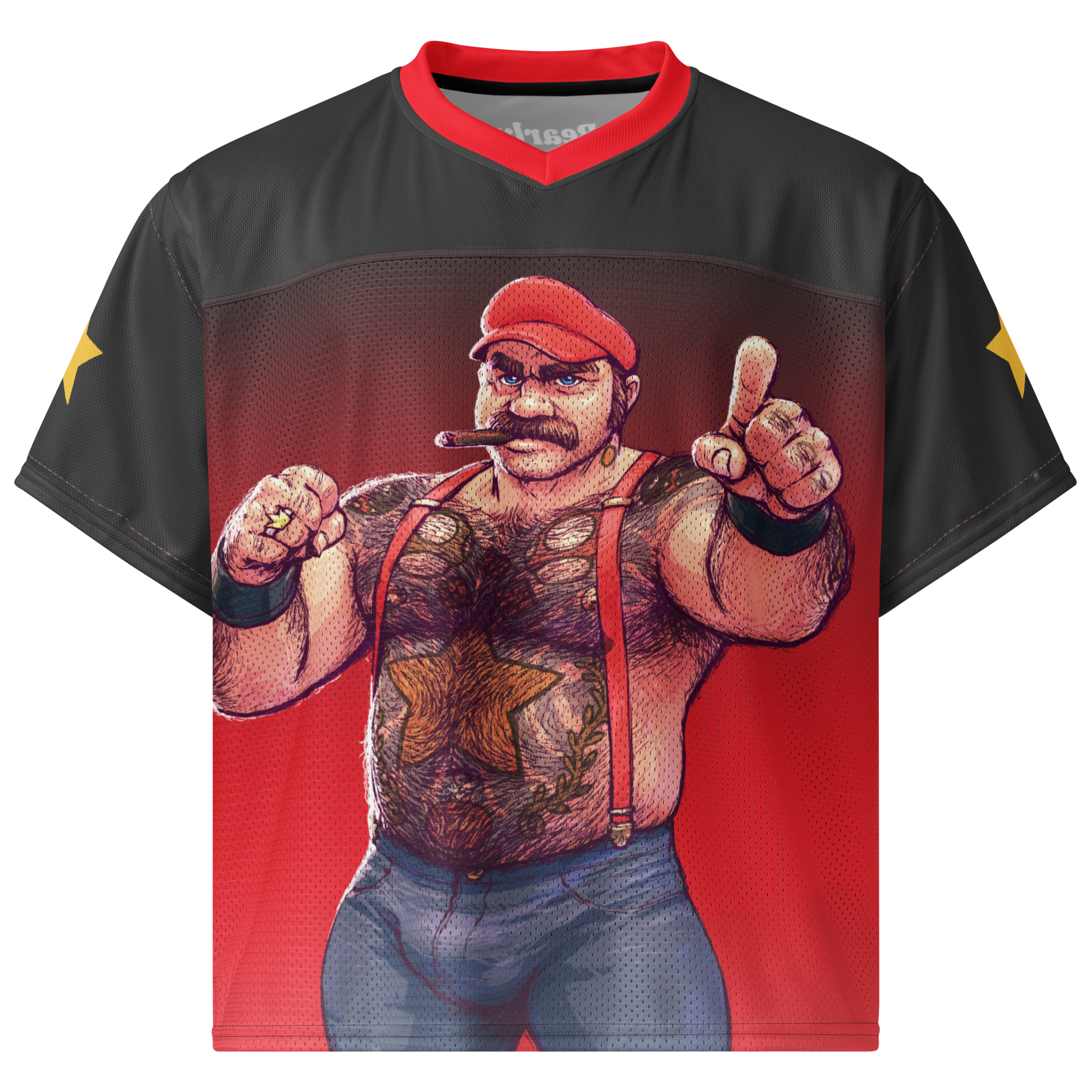 Mario All Over Boxy Football Jersey 1