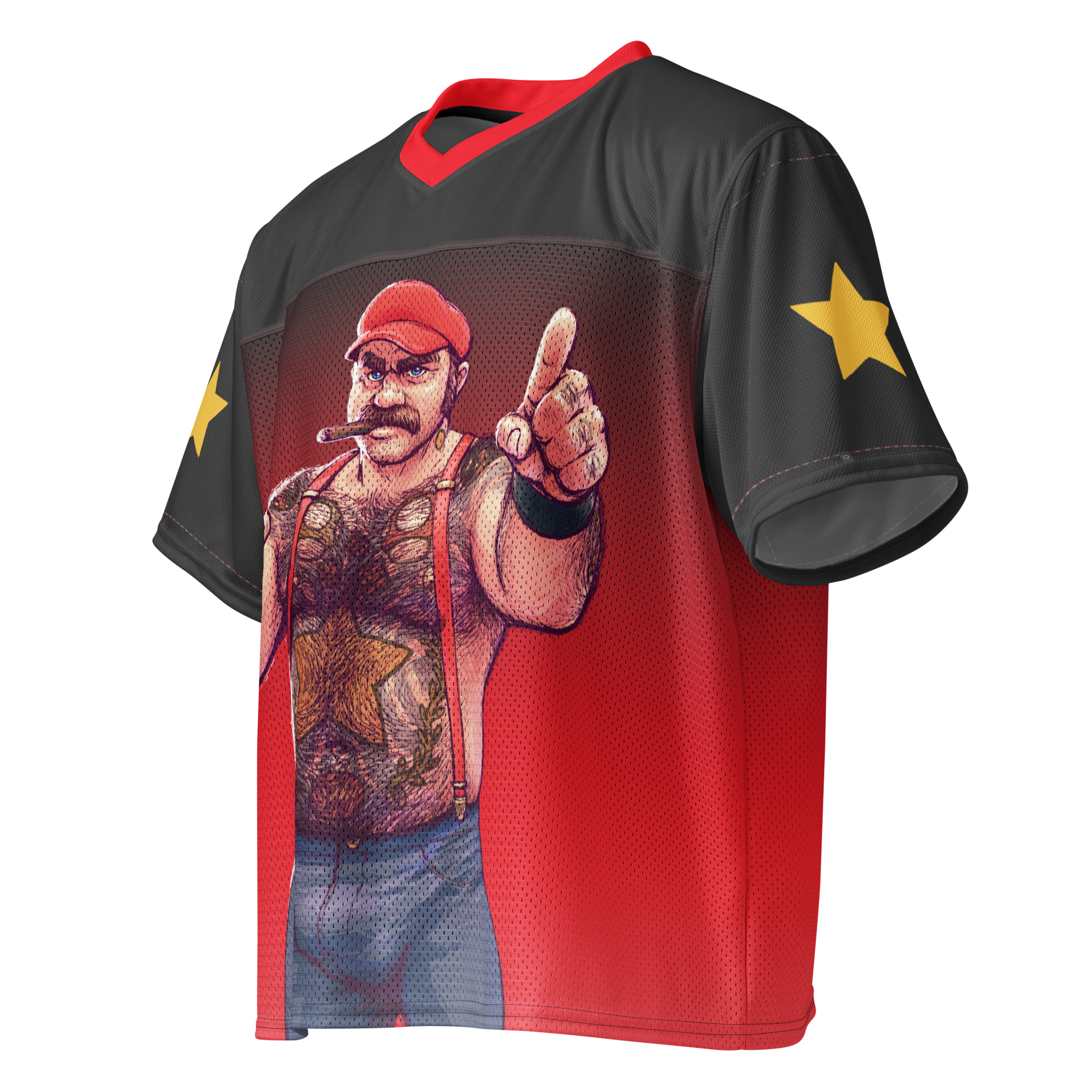 Mario All Over Boxy Football Jersey 2