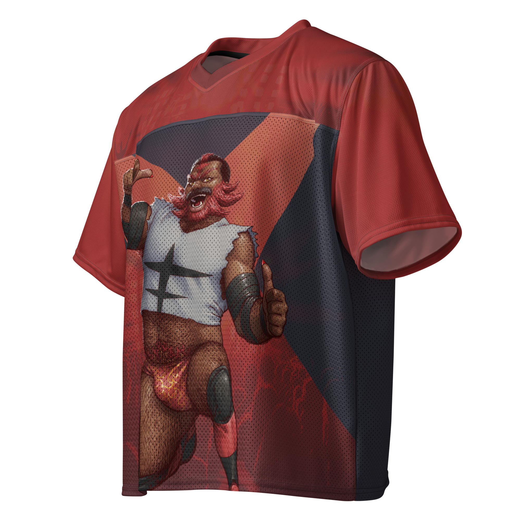 Incineroar All Over Boxy Football Jersey 2
