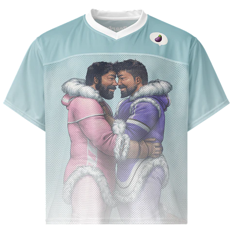 Ice Climbers All Over Boxy Football Jersey