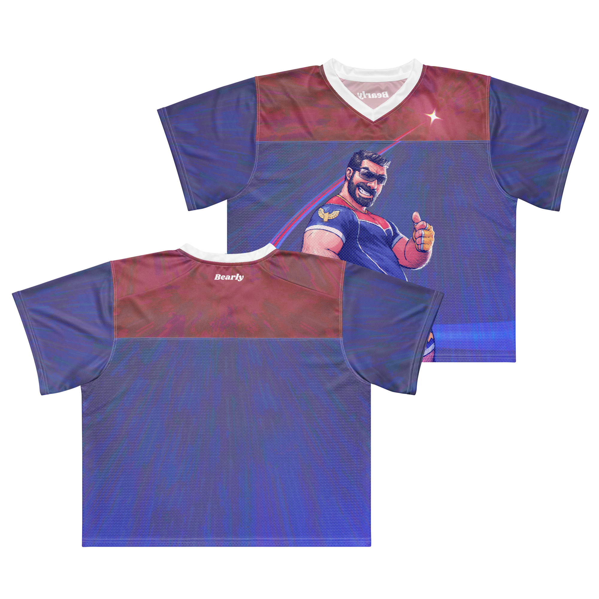Captain Falcon All Over Boxy Football Jersey 4