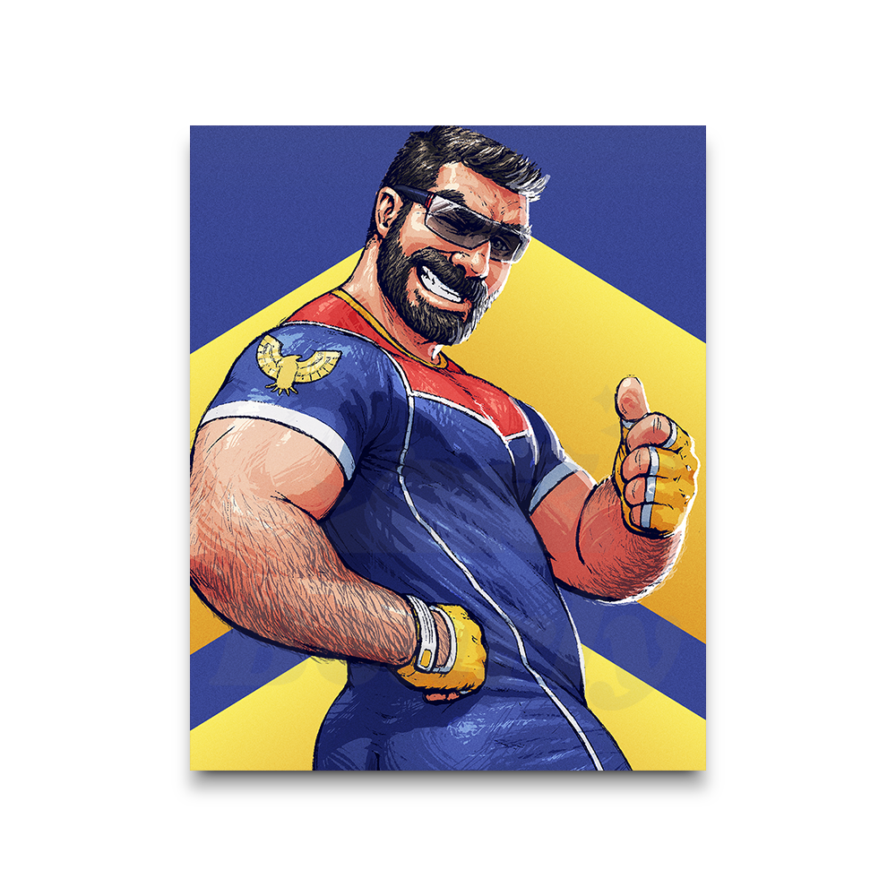Captain Falcon Portrait Print 1
