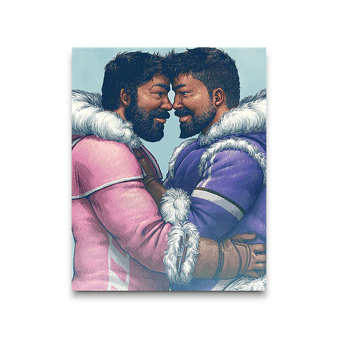 Ice Climbers Portrait Print