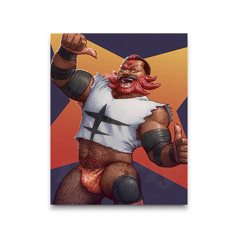 Incineroar Portrait Print