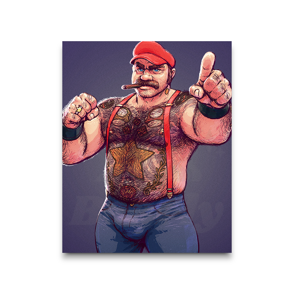 Mario Portrait Print 1