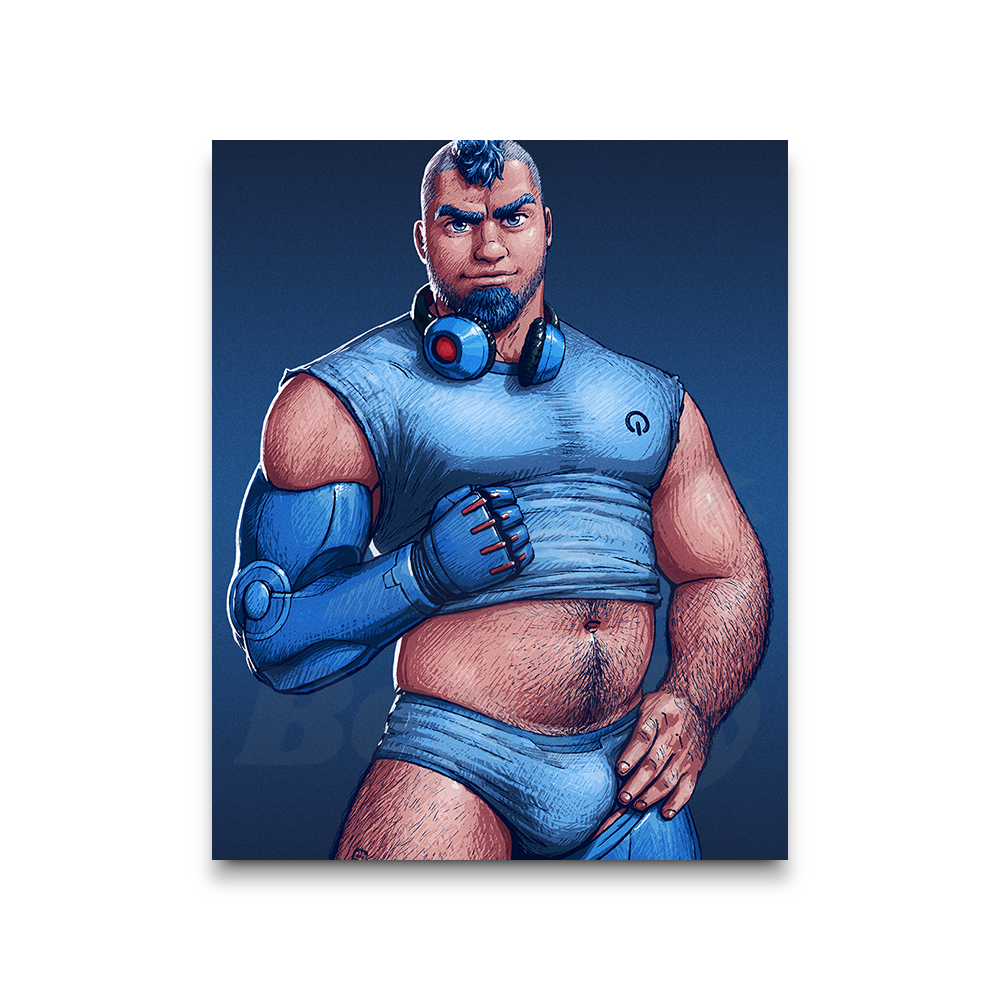 Mega Man Portrait Print 1
