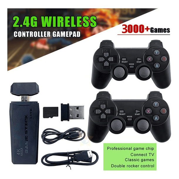 Consola Mini Video Juegos 3500 Games Retro 2 Joystick | León Import