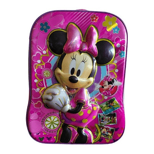 Mochila Infantil Minnie Mouse Niñas Relieve 3d 35 Litros 
