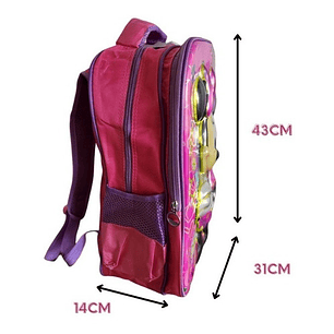 Mochila Infantil Minnie Mouse Niñas Relieve 3d 35 Litros 