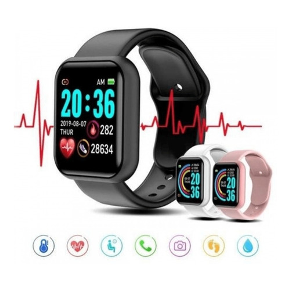 Smartwatch Smart Bracelet D20 1 1.3 Con Red Móvil Caja D... León Import