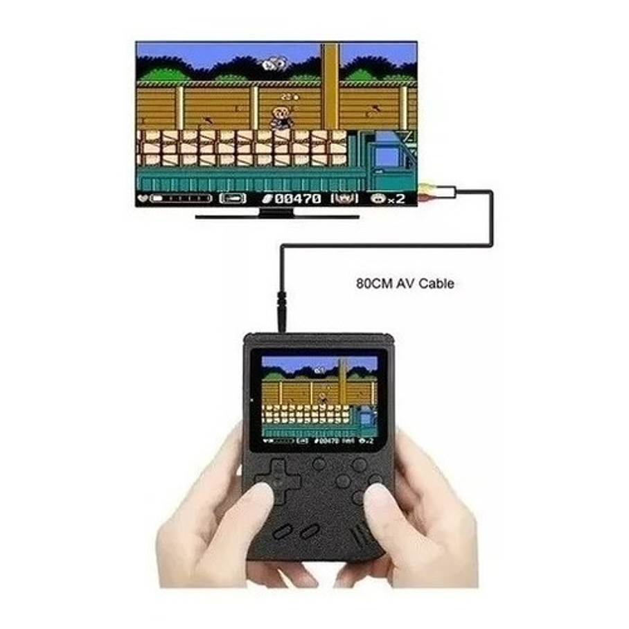 Joystick Adicional Mini Portátil Retro Tv 400 Juegos En 1 3