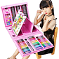 208 Piezas De Arte Para Niña Kit Set De Dibujo Portátil Rosa - Miniatura 1