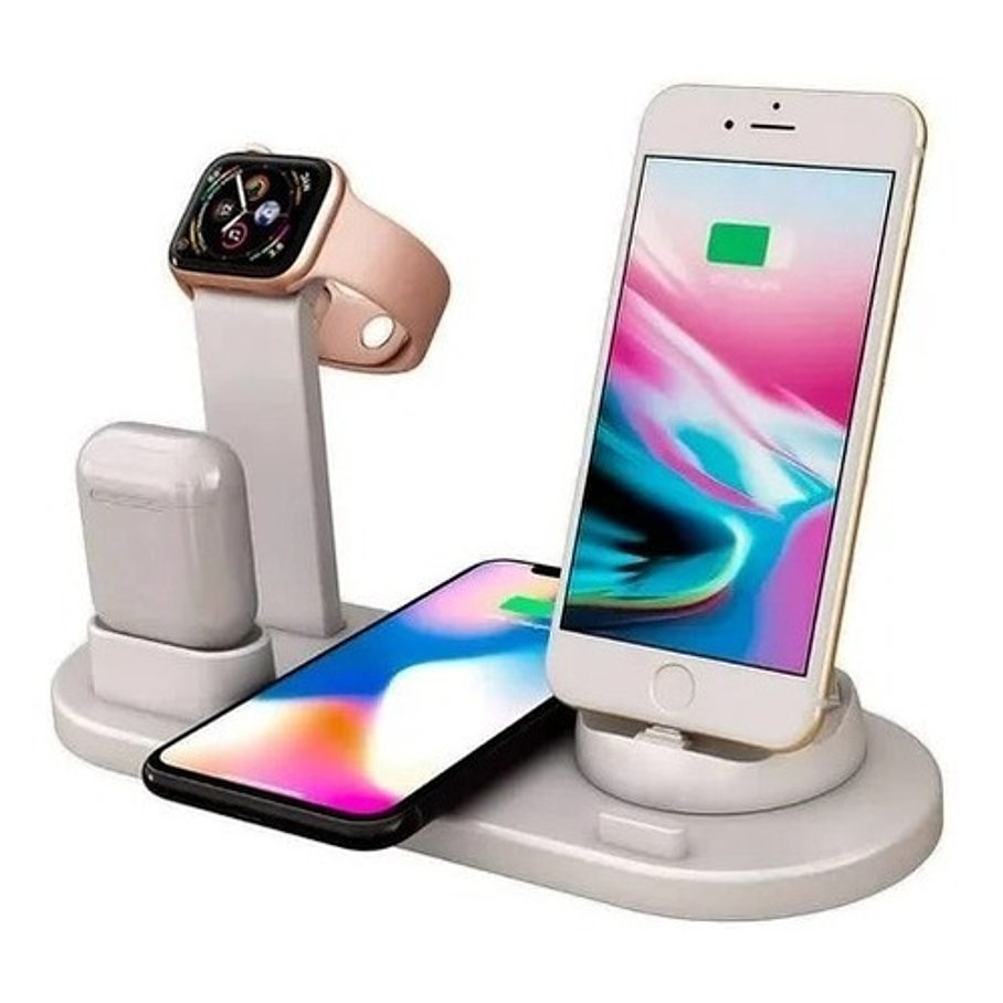 Estacion Carga Inalambrica 4 En 1 Para iPhone Samsung Xiaomi 1