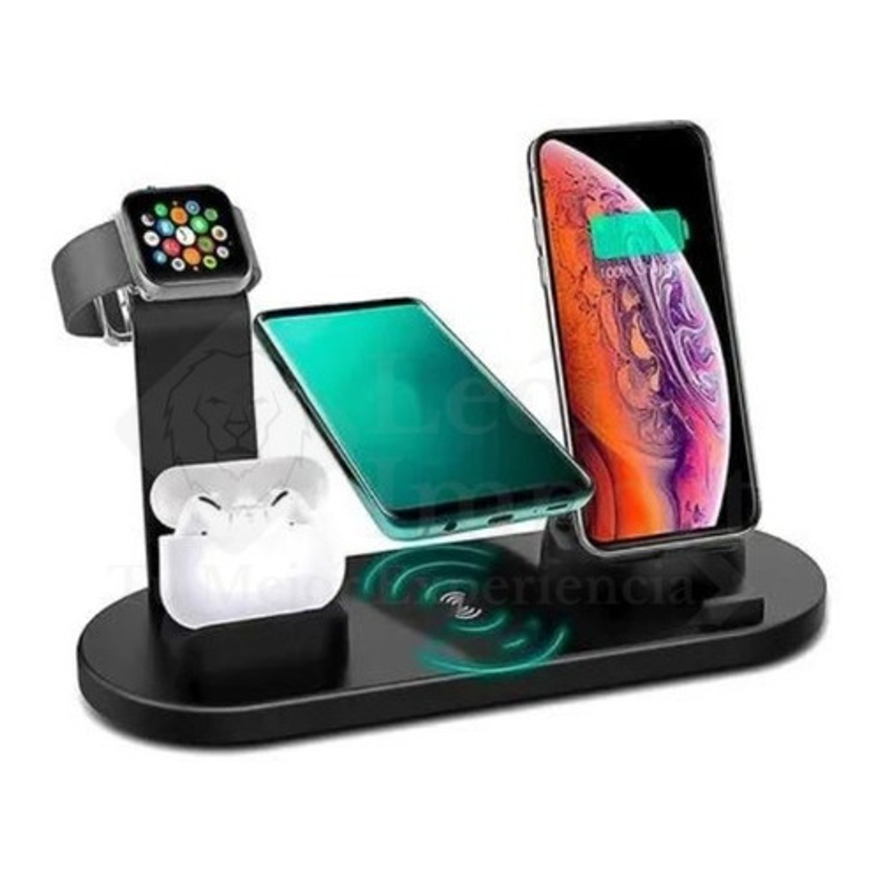 Estacion Carga Inalambrica 4 En 1 Para iPhone Samsung Xiaomi 8