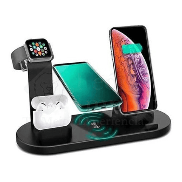 Estacion Carga Inalambrica 4 En 1 Para iPhone Samsung Xiaomi 8
