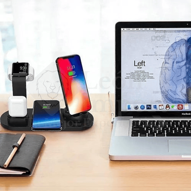 Estacion Carga Inalambrica 4 En 1 Para iPhone Samsung Xiaomi 9