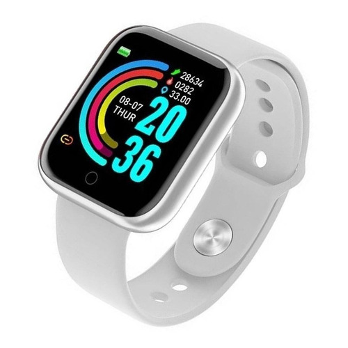 Smartwatch Smart Bracelet Reloj Blanco Para iPhone Samsung León Import