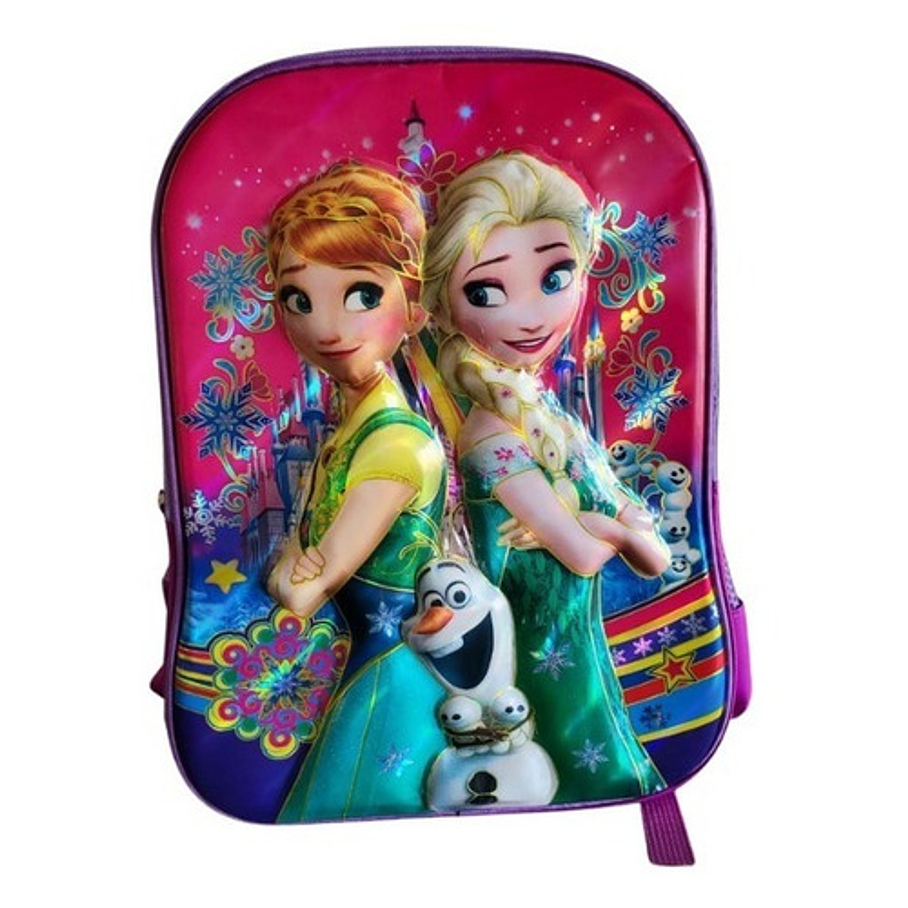 Mochila Escolar Frozen Niñas 3d Relieve Infaltil 35 L Bolso 1