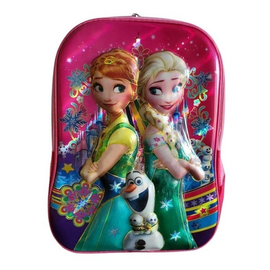 Mochila Escolar Frozen Niñas 3d Relieve Infaltil 35 L Bolso 5