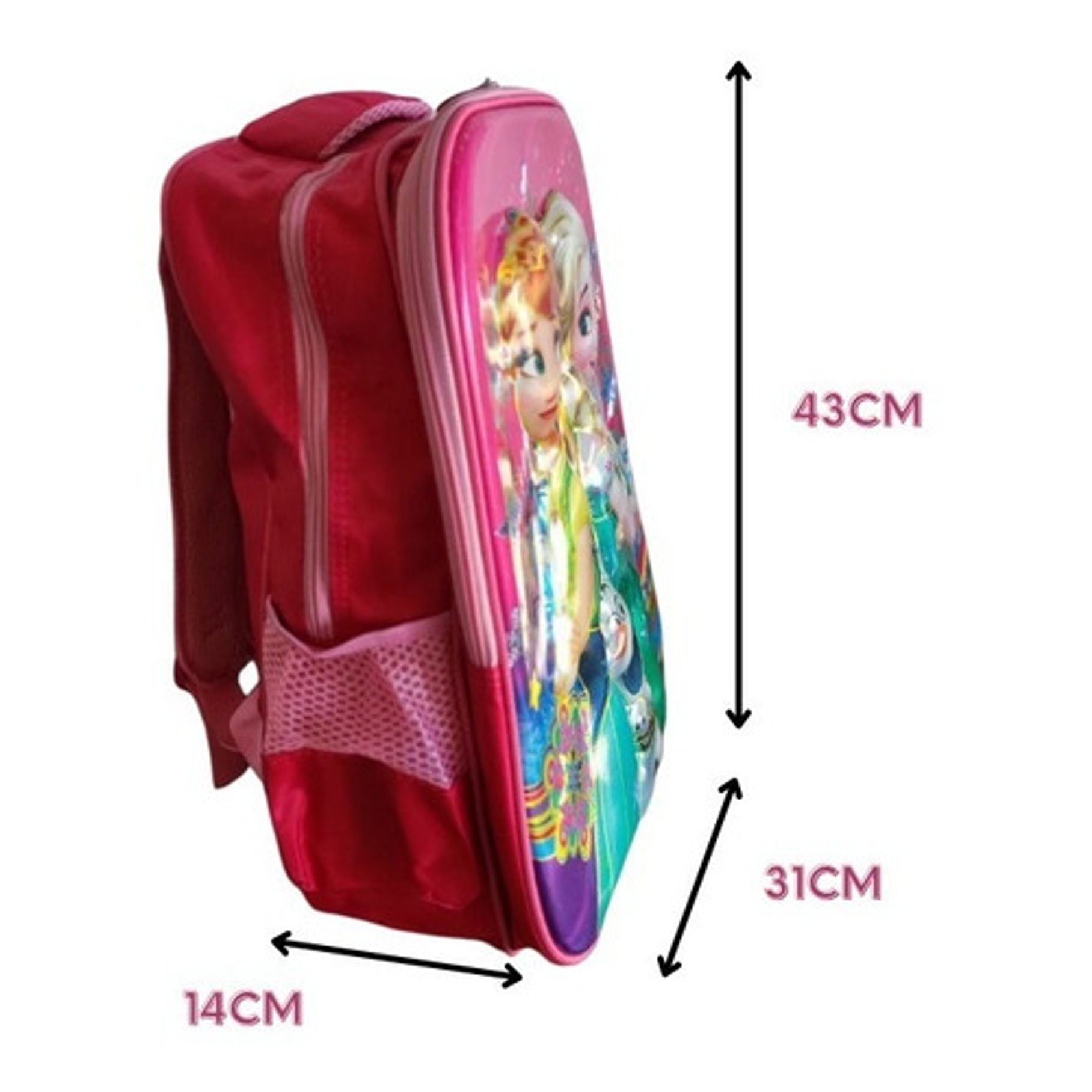 Mochila Escolar Frozen Niñas 3d Relieve Infaltil 35 L Bolso 6
