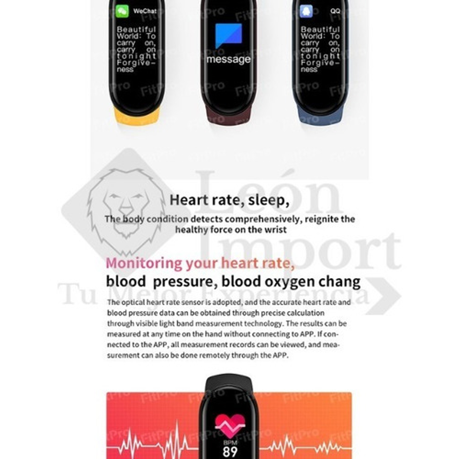 Pulsera Inteligente Smartband M6 Bluetooth Salud  5