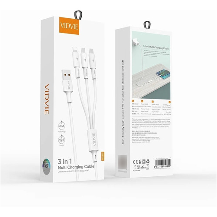 Cable Usb 3 En 1 Samsung iPhone Xiaomi Carga Rápida Usb C 2