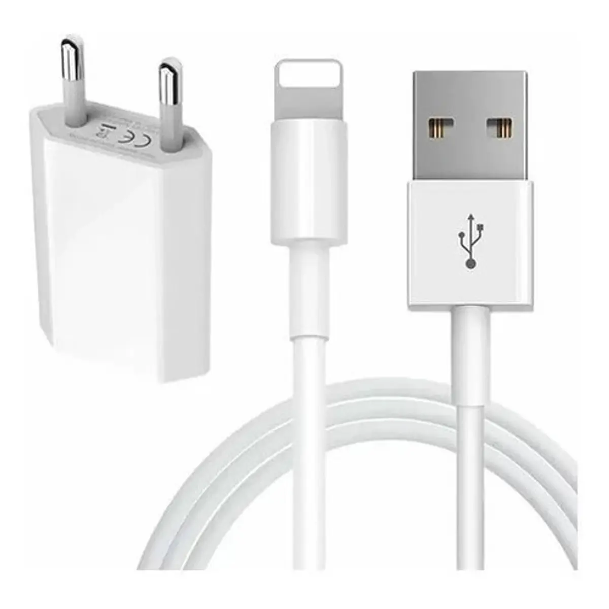 Lot De 50 Câbles USB 8 Pins Pour IPhone/iPad - 1 Mètre Blanc - Neuf Sous Blister