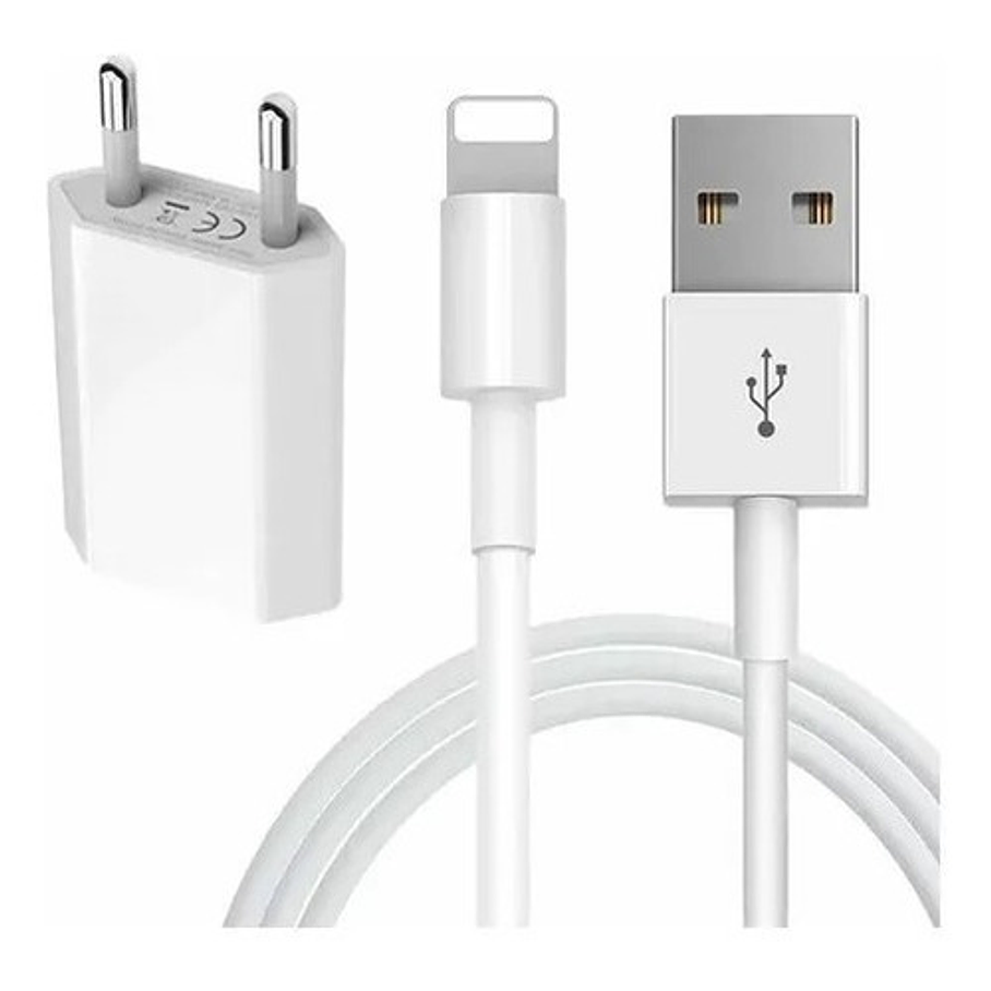 Cargador Compatible iPhone 8 X 11 12 13 Cubo + Cable 1