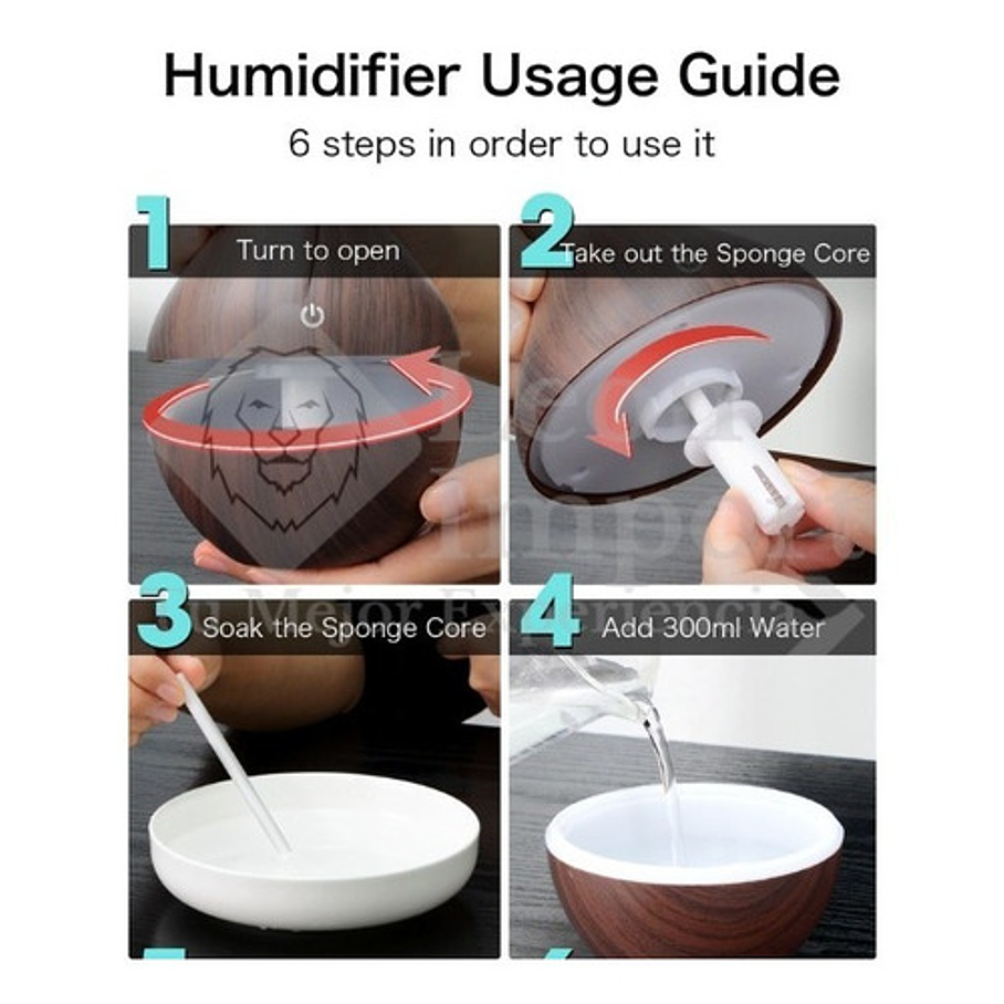 Humidificador Ultrasonico +12 Esencias De Regalo  11