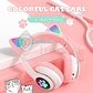 Audífonos Inalámbricos Cat Gato Rosa Luces Rgb - Miniatura 5