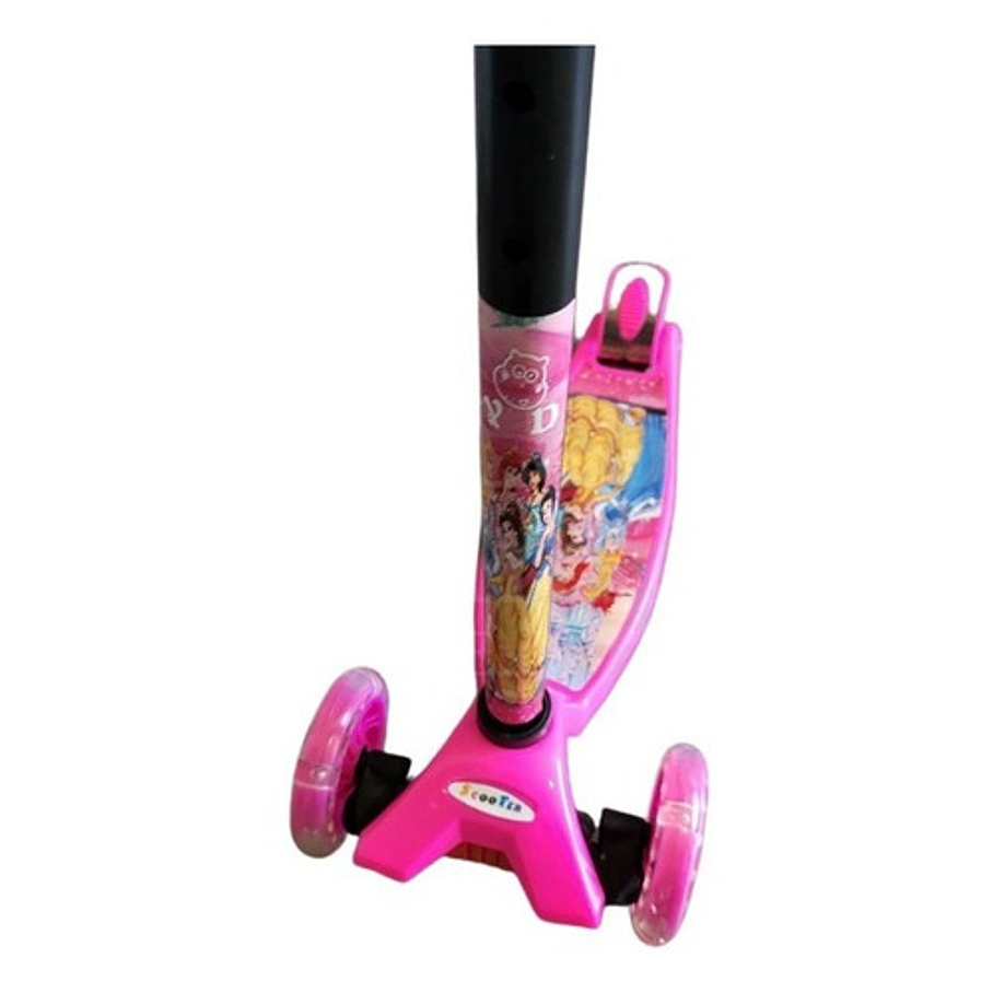 Scooter 3 Ruedas Con Led Colores Diseños Animados Niño Niña 3