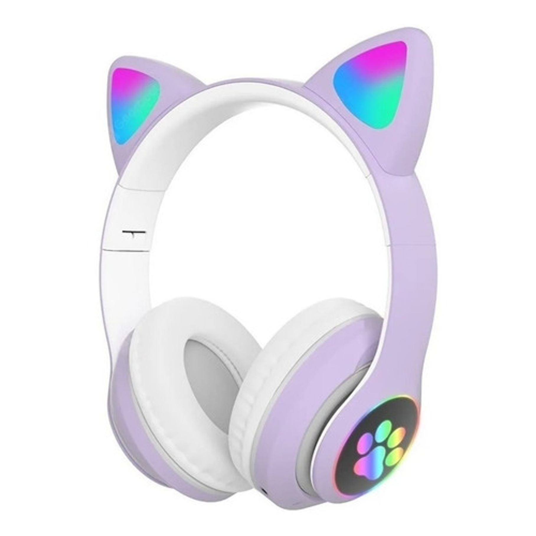 Audífonos Inalámbricos Cat Gato Morado Luces Rgb 1
