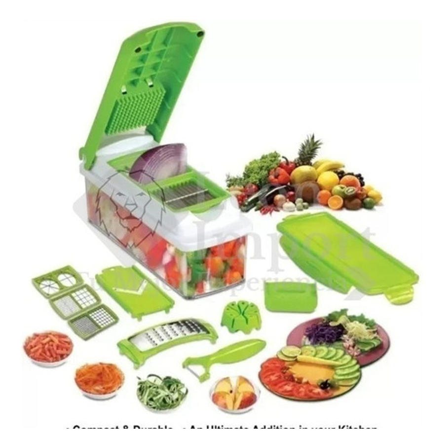 Picador Cortador De Verduras Frutas Rayador Alimentos 5 En 1 4