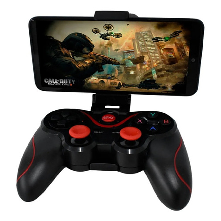 Control Gamepad Mando Bluetooth Android Pc Con Soporte 1