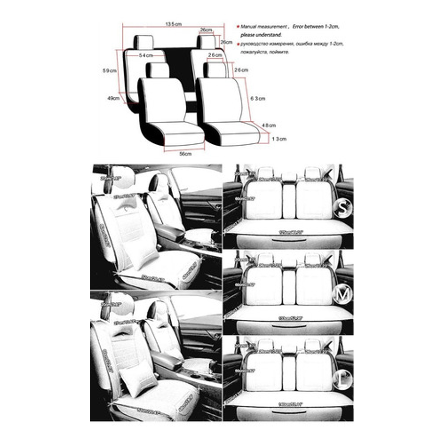 Kit Funda Cubre Asiento Cuero Auto Premium Luxury Almoadilla 7